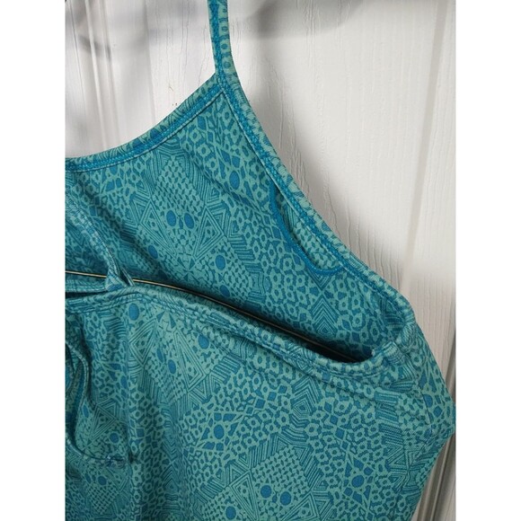 Prana Woman M Convertible Tank Aqua Kaleidoscope Breathe Activewear - Picture 9 of 10